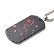 Collier avec pendentif rectangulaire en acier inoxydable anti-ternissement 201 avec constellations pour femme(NJEW-G015-01C)-1