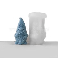 DIY Silicone Candle Molds, Resin Casting Molds, For UV Resin, Epoxy Resin Jewelry Making, White, Gnome, 64x60x105mm(PW-WG9E46D-01)