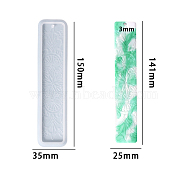 DIY Bookmark Food Grade Silicone Molds, Decoration Making, Resin Casting Molds, For UV Resin, Epoxy Resin Jewelry Making, Flower Pattern, 150x35x6mm(SIMO-PW0010-14A)