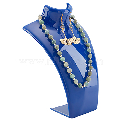 Nbeads 1PC Plastic Necklace Display Stands, Midnight Blue, 64x13.6x22cm(NDIS-NB0001-01)