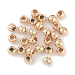 CCB Plastic Round Beads, Gold, 3.5x3mm, Hole: 1.8mm(ALUM-U001-07A-02)