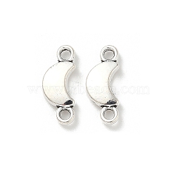 Tibetan Style Alloy Crescent Moon Connector Charms, Antique Silver, 15x6.5x3mm, Hole: 1.6mm(TIBE-S324-09AS)