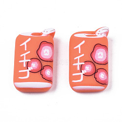 Opaque Resin Cabochons, Drink Bottle, Coral, 20.5x13x6mm(CRES-S308-056)