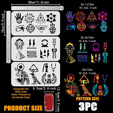 pochoirs de peinture à dessin creux pour animaux de compagnie sur le thème égyptien(DIY-WH0394-0313)-2