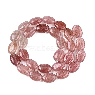 perles fraise naturelle de quartz brins(G-M206-50)-2