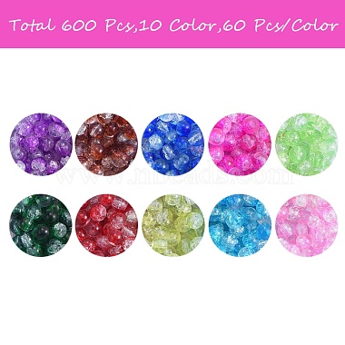 600 pièces 10 couleurs de cuisson des brins de perles de verre craquelé peintes(CCG-SZ0001-05)-3
