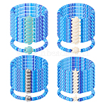 16Pcs 4 Style Handmade Polymer Clay Bead Bracelets, Stretch Bracelet with Synthetic Turquoise, Blue, Inner Diameter: 1.97 inch(5cm)(BJEW-DR00020)