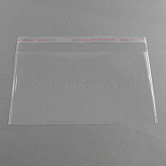 OPP Cellophane Bags, Rectangle, Clear, 14x20cm, Unilateral thickness: 0.035mm, Inner measure: 11x20cm
(X-OPC-S015-01)
