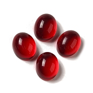 Glass Cabochons, Imitation Gemstone, Oval, Red, 10x8x5mm(X-GLAA-B017-06A-04)