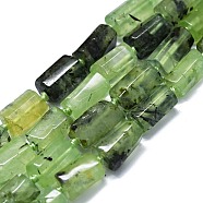 Natural Prehnite Beads Strands, Nuggets, 11~14x6~8mm, Hole: 0.9mm, about 28~32pcs/strand, 15.75''(40cm)(G-O170-144)