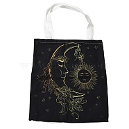 Canvas Tote Bags, Reusable Polycotton Canvas Bags, for Shopping, Crafts, Gifts, Sun, Moon, 59cm(ABAG-M005-01C)