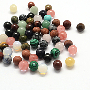 Round Natural & Synthetic Mixed Stone Beads, Gemstone Sphere, No Hole/Undrilled, 9~11mm(G-Q450-17)