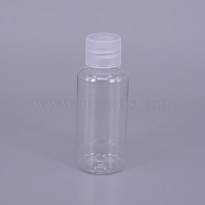 30ML Plastic Jar with Screw Top Cap, Refillable Bottle, Column, Clear, 78x29.5mm(AJEW-TAC0020-10C)