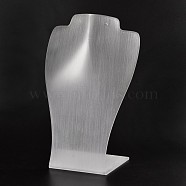 Organic Glass Necklace Display Busts, White, 16.3x11.5x7cm(NDIS-N018-02C)