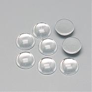 Transparent Acrylic Cabochons, Half Round/Dome, Back Plated, Clear, 8x3.5~4mm(GACR-Q014-8mm-02)