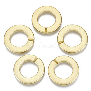 Opaque Spray Painted Acrylic Linking Rings, Quick Link Connectors, for Rolo Chains Making, Ring, Gold, 31.5x4.5mm, Inner Diameter: 18mm(X-OACR-S021-73A-B01)