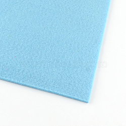 Non Woven Fabric Embroidery Needle Felt for DIY Crafts, Light Sky Blue, 30x30x0.2~0.3cm, 10pcs/bag(DIY-R061-07)