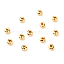 Brass Beads, Long-Lasting Plated, Rondelle, Real 18K Gold Plated, 3x2mm, Hole: 0.9mm(X-KK-F824-102G)