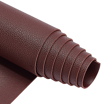 Imitation Leather Fabric, for Garment Accessories, Coconut Brown, 135x30x0.12cm