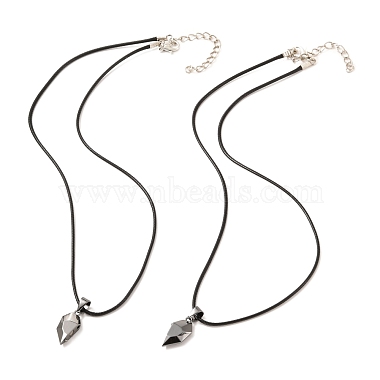Ensembles de colliers pendentif coeur en alliage de placage de crémaillère(NJEW-B081-09)-2