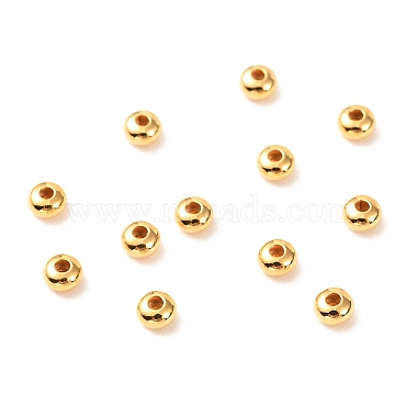 Real 18K Gold Plated Rondelle Brass Beads
