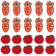 28Pcs 2 Style Tomato & Carrot Non Woven Fabric Embroidery Iron on Applique Patch(PATC-GF0001-12)-1