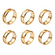 6Pcs 6 Sizes Stainless Steel Grooved Finger Ring Settings(STAS-YS0001-18G)-1