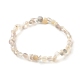 Natural Grey Agate Chip Beads Bracelet for Girl Women(BJEW-JB06748-08)-1