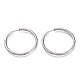 304 Stainless Steel Needle with 201 Stainless Steel Ring Huggie Hoop Earrings(EJEW-L256-02D-P)-1