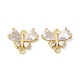 Brass Pave Clear Cubic Zirconia Connector Charms(KK-F872-24G)-1
