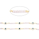 Chaînes de perles imitation perle en plastique ccb faites à la main de 3.28 pieds(X-CHC-I038-04G)-2