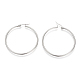 201 Stainless Steel Hoop Earrings(X-MAK-R018-50mm-S)-3