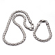304 en acier inoxydable boîte colliers et des bracelets de la chaîne des ensembles de bijoux(SJEW-K029-P)-1