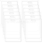 Transparent Acrylic Badge, Rectangle, 127x76x2mm, Hole: 20x5mm(AJEW-WH0554-48C)