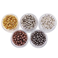 5 Box Iron Round Spacer Beads, Mixed Color, 3.2x3mm, Hole: 1.2mm, about 270pcs/box(IFIN-X0001-03-B)