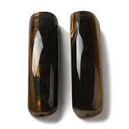 Natural Tiger Eye Connector Charms, Curved Rectangle Links, 36.5~37x10~10.5x7~8mm, Hole: 1.5mm & 2.4mm(G-G095-01C)