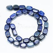 Natural Lapis Lazuli Bead Strands, Cuboid, 12~15x8~12x8~12mm, Hole: 1.5mm, about 27~30pcs/strand, 14.9~15.3 inch(G-R357-09)