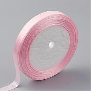 Single Face Satin Ribbon, Polyester Ribbon, Breast Cancer Pink Awareness Ribbon Making Materials, Valentines Day Gifts, Boxes Packages, Pink, 3/8 inch(10mm), about 25yards/roll(22.86m/roll), 10rolls/group, 250yards/group(228.6m/group)(RC10mmY043)