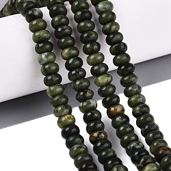 Natural Chinese Jade Beads Strands, Rondelle, Smooth, 7.5~8.5x4~5.5mm, Hole: 0.9~1mm, about 75~94pcs/strand, 14.76~15.35 inch(37.5~39cm)(G-N367-02A-07)