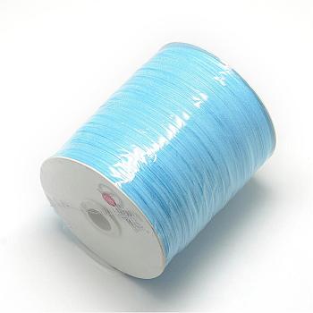 Organza Ribbon, Sky Blue, 1/4 inch(6mm), 500yards/Roll(457.2m/Roll)