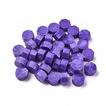Sealing Wax Particles, for Retro Seal Stamp, Octagon, Indigo, 9mm, about 1500pcs/500g