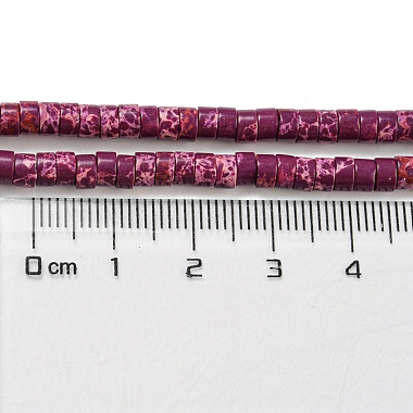 Brins de perles teintes en jaspe impérial synthétique(G-D077-D01-02N)-5