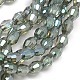 Chapelets de perles en verre galvanoplastique(EGLA-J013-4X6mm-F32)-1