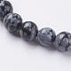 Chapelets de perles de flocon de neige en obsidienne naturelle(X-G-G515-8mm-01)-3