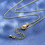 Brass Cable Chain Necklaces Making, with Lobster Claw Clasp, Real 18K Gold Plated, 17.52x0.06 inch(44.5x0.14cm)(MAK-P011-01G)