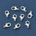 Zinc Alloy Lobster Claw Clasps, Cadmium Free & Nickel Free & Lead Free, Silver Color Plated, 10x6mm, Hole: 1mm(PALLOY-R042-301-S-NF)