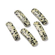 Natural Dalmatian Jasper Connector Charms, Curved Tube, Arch, 36~37x10.5~11x5.5~6mm, Hole: 1.2mm(G-D460-02J)