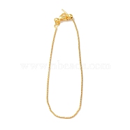 Rack Plating Brass Box Chain Bracelet Making, with Lobster Claw Clasps, Long-Lasting Plated, Cadmium Free & Lead Free, Golden, 8-1/2 inch(21.7cm)(KK-M285-04G)