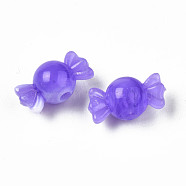 Acrylic Beads, Imitation Gemstone, Candy, Medium Purple, 9.5x18x10mm, Hole: 2.5mm, about 830pcs/500g(MACR-S375-004-A03)