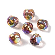 Acrylic Beads, Imitation Baroque Pearl Style, Nuggest, Coconut Brown, 10x9.5x9mm, Hole: 1.3mm(PACR-C008-02F)